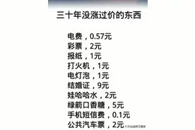 中国三十年不涨价的东西！图片