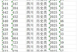 四川2025年一分一段表图片