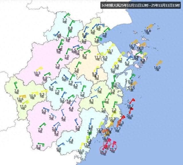 台风“凤凰”靠近，浙江已现10级大风，大雨暴雨很猛！气温或将跌破5℃