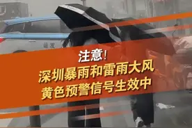 4月24日17点40分，深圳市气象台发布全市暴雨黄色和雷雨大风黄色预警信号。预计18点40分前后，深圳自西向东将受雷雨云团影响，最大小时雨强50毫米左右，伴8级左右短时大风，全市进入暴雨戒备状态，请注意防御暴雨可能引发的局部内涝、山洪等灾害，并落实各项防风防雷电措施。#深圳 #深圳暴雨 #深圳市气象台 #深圳暴雨黄色和雷雨大风黄色预警 @抖音短视频 @DOU+小助手视频封面