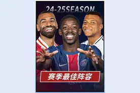 足球TOP：24-25赛季最佳阵容！姆巴佩领衔一阵！
