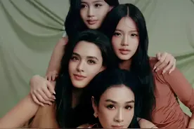 女星钟丽缇与三个女儿合拍大片，网友：母女美得不尽相同，钟丽缇经历两段失败婚姻，与小12岁男星张伦硕在综艺中相识相恋，婚后不再生育，并将女儿改姓为“张”#钟丽缇 #女儿 #合拍 #大片 #美