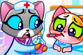 猫妈妈带孩子们看病，猫猫姐弟却被大怪物吓跑，这到底怎么回事视频封面