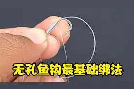 无孔鱼钩最基础绑法，海钓台钓路亚通用视频封面