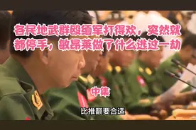 各民地武群殴缅军打得欢，突然就都停手了，敏昂莱做了啥逃过一劫视频封面