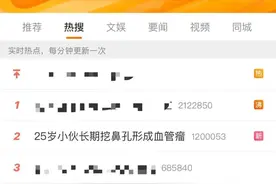 冲上热搜！25岁小伙长期挖鼻孔形成血管瘤，专家提醒图片