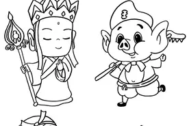 儿童画教程｜创意童画之经典名著《漫画西游》图片