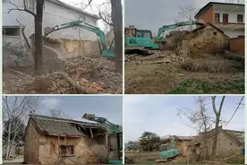 卧龙区英庄镇：拆除废旧房屋残垣断壁 奏响美丽乡村“新乐章”图片