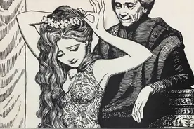 最佳外国题材连环画？《海的女儿》绝美原稿欣赏图片