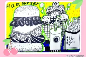 线描创意——花样汉堡图片