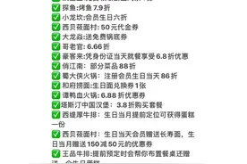 原来过生日可以领这么多福利，感觉错过了一个亿！图片