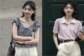 今夏“杏色奶奶裤”被吹爆了，配上这几件上衣，优雅时髦又显气质图片