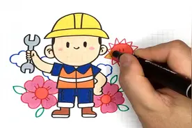 简笔画教程：画出可爱的工人叔叔图片