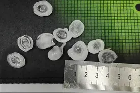 湖南下起“汤圆大”的冰雹！市民：早上还在穿短袖……图片