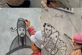 山东“火棍画大娘”丁春梅：用最乡土的笔，画最美的画图片