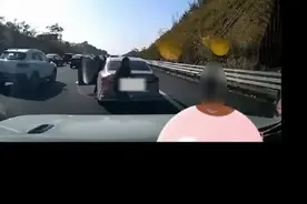 一个小孩下车跑向应急车道时被撞图片