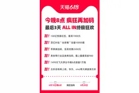 100亿惊喜红包人人可抢！今晚8点起，天猫618疯狂再加码图片