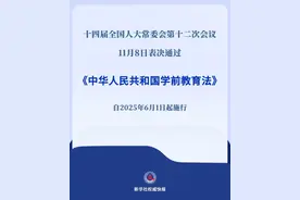 酝酿20年今通过！学前教育法明年“六一”起施行图片
