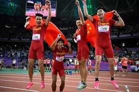 杭州亚运会｜ 时隔9年 中国队夺回百米接力双金图片