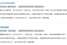 9月1日至5日停水、降压信息！济南这些区域用户将受影响，请提前蓄水图片