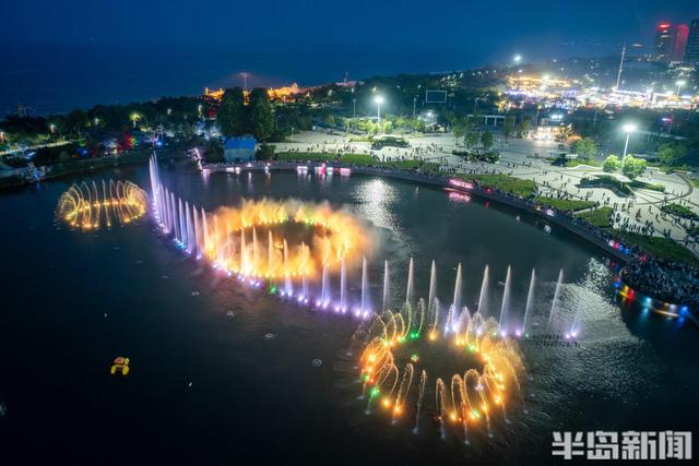 青岛西海岸“水光盛宴”开启夜游新模式