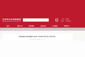 北京市旅行社投诉量前十名单（2024年10月7日-10月13日）图片