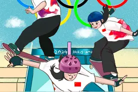 中国滑板“创造历史”，14岁“小孩姐”为祖国争光图片