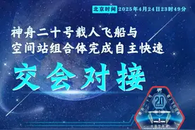 神舟二十号｜神舟二十号载人飞船与空间站组合体完成自主快速交会对接图片