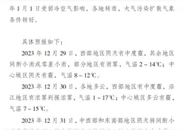 重庆市气象局：12 月29―31日有明显雾霾天气图片