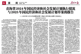 青海省2024年国民经济和社会发展计划执行情况 与2025年国民经济和社会发展计划草案的报告 ——2025年1月19日在青海省第十四届人民代表大会第三次会议上 青海省发展和改革委员会图片
