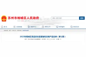 2023年苏州市相城区食品安全监督抽检合格产品名单（第七期）图片