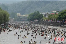 数万人齐聚中缅边境云南孟连捉鱼狂欢图片