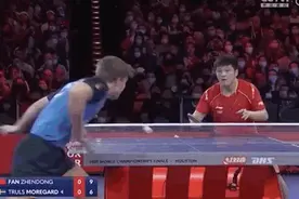 横扫19岁“黑马”莫雷加德，樊振东首度加冕世乒赛男单冠军图片