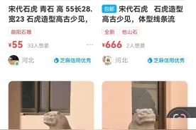 闲鱼上卖“宋代石虎”？律师：或涉嫌欺诈图片