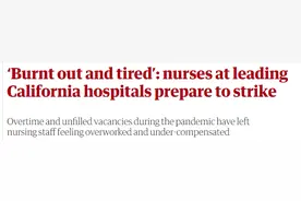 精疲力尽！美国加州5000名护士要罢工了图片