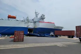 全程航时仅需36个小时！青岛大港至大阪南港中日海上“黄金大通道”正式开通图片