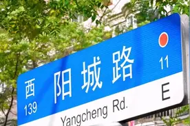 苦楝树绿叶变金黄，阳城路上秋意盎然图片