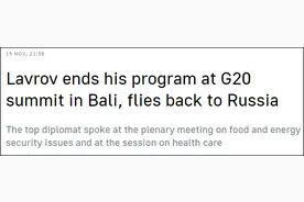 俄外长拉夫罗夫结束G20行程，提前返回俄罗斯图片