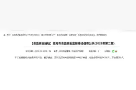 浙江省临海市公示2023年第二期食品安全监督抽检信息图片