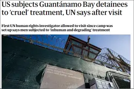 联合国官员：关塔那摩监狱仍存在虐待囚犯情况，美国政府应当道歉图片