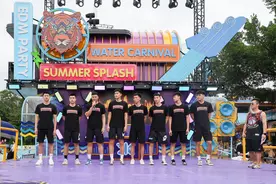 跟陈国豪一起打水战，长隆水上乐园举办球迷见面会图片