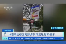 德国南部城市遭冰雹袭击，厚度达30厘米！街道变白色宛若冬天图片