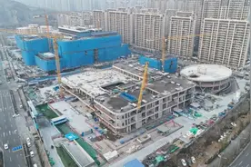 满足华山片区居民就医需求，济南医院迁建项目主体结构全面封顶图片