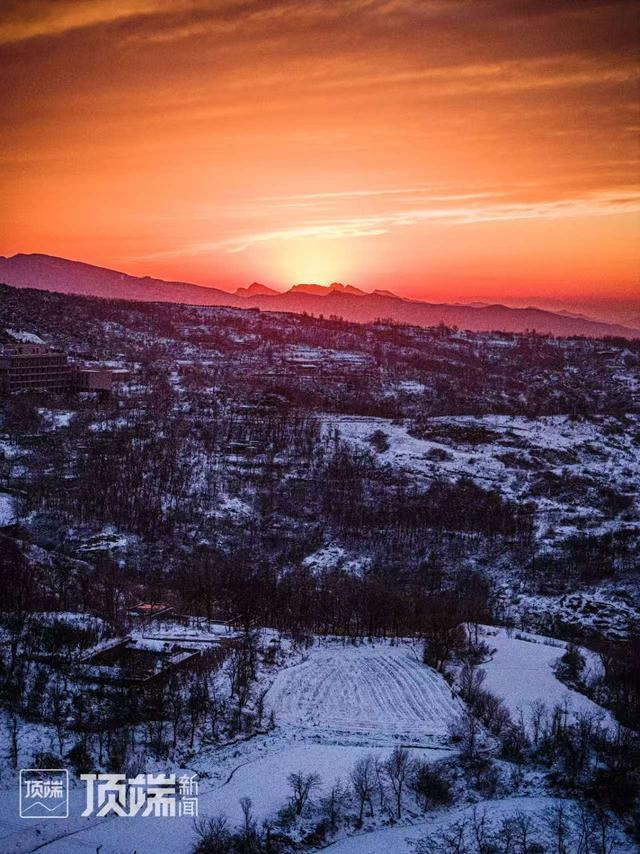 雪景晚霞绝美同框！郑州初冬高雅浪漫速来品鉴