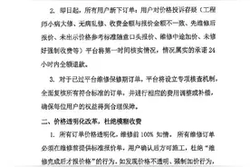 啄木鸟家庭维修公布整改措施：近期价格争议订单，核实后全额退款图片
