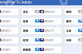 广西未来三天小雨天气频繁来扰 南宁等地最高气温在15℃以下图片