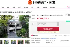报价曾高达2.3亿的南京“老洋房”6599万元起拍，已有2人报名图片