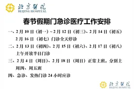 收藏备用！北京多家医院春节假期门、急诊安排来了图片