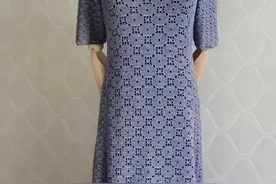 灰姑娘，喵夫人夏至钩针编织水滴领国风连衣裙赏析图片