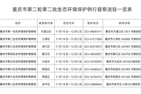 重庆市第二轮第二批生态环境保护例行督察全部实现督察进驻图片